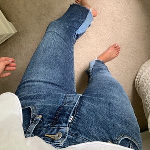 Anthropologie Wide Leg Two-Tone Jeans